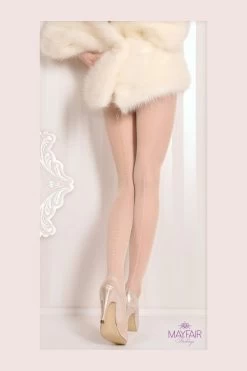 Ballerina Dotted Seam Bridal Tights -Sexy Lingerie Shop 381 2 ivory mayfair
