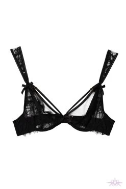 Playful Promises Fallon Plunge Bra -Sexy Lingerie Shop FallonBlackLacePlungeBra Mayfair Stockings 8
