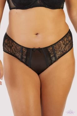 Playful Promises Fallon Midi Brief -Sexy Lingerie Shop FallonBlackLaceandMeshMidiBrief Mayfair Stockings 39