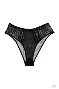 Playful Promises Fallon Midi Brief -Sexy Lingerie Shop FallonBlackLaceandMeshMidiBrief Mayfair Stockings 45