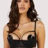 Playful Promises Fallon Quarter Cup Bra -Sexy Lingerie Shop FallonBlackQuarterCupLaceBalconetteBra Mayfair Stockings 31