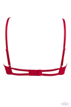 Maison Close Le Petit Secret Red Cupless Bra With Bow -Sexy Lingerie Shop Mayfair Stockings maison close petit red 609494 ghost 2 web Edit