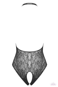 Obsessive Lace Up Fishnet Bodysuit -Sexy Lingerie Shop Mayfair Stockings obsessive b113 back packshot