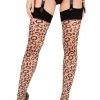 Playful Promises Nude Leopard Knit Stockings