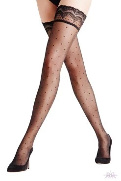 Falke Pure Dot Hold Ups -Sexy Lingerie Shop Mayfair Stockings42095 3009 04 2