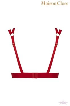 Maison Close Tapage Nocturne Red Cupless Triangle Bra -Sexy Lingerie Shop Mayfair Stockings608647 ghost 2 21