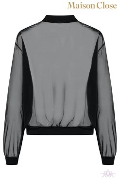 Maison Close Pure Tentation Sheer Black Bomber Jacket -Sexy Lingerie Shop Mayfair Stockings608809 ghost 2 59