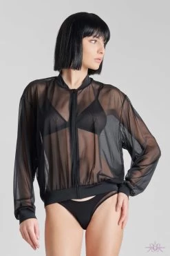 Maison Close Pure Tentation Sheer Black Bomber Jacket -Sexy Lingerie Shop Mayfair Stockings608809 pure tentation noir 2085 2000x2000 66