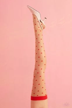 Fiore Love Booster Stockings -Sexy Lingerie Shop Mayfair StockingsLOVEBOOSTER red 17
