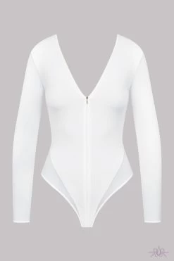 Maison Close Pure Tentation Long Sleeved White Thong Body -Sexy Lingerie Shop Mayfair StockingsLS Body Pure Tentation White 608517 2 2048x 16