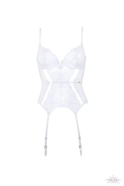 BLUEBELLA Bluebela Marseille White Basque -Sexy Lingerie Shop Mayfair StockingsMarseilleWiredBasqueWhite0113350 10