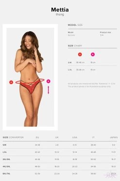 Obsessive Mettia Red Thong -Sexy Lingerie Shop Mayfair StockingsMettia thong 10