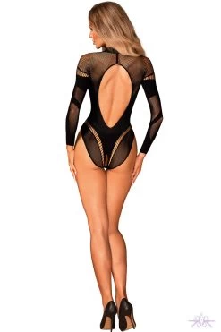 Obsessive Long Sleeved Open Bodysuit -Sexy Lingerie Shop Mayfair StockingsObsessive B135 teddy awb 6