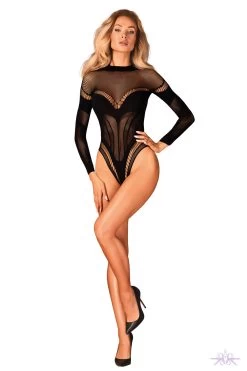 Obsessive Long Sleeved Open Bodysuit -Sexy Lingerie Shop Mayfair StockingsObsessive B135 teddy awf 3