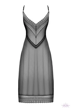 Obsessive Black Estiqua Long Chemise -Sexy Lingerie Shop Mayfair StockingsObsessive estiqua chemise pwb 2