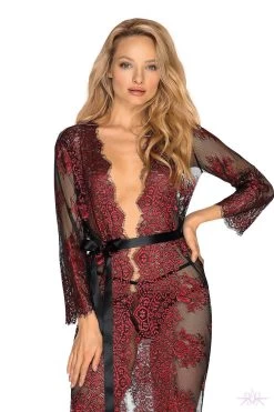 Obsessive Redessia Lace Peignoir -Sexy Lingerie Shop Mayfair StockingsObsessive redessia peignoir 2 13