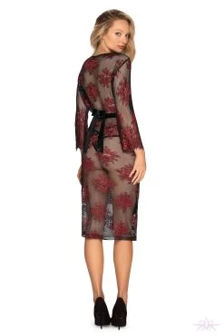 Obsessive Redessia Lace Peignoir -Sexy Lingerie Shop Mayfair StockingsObsessive redessia peignoir back 3 27