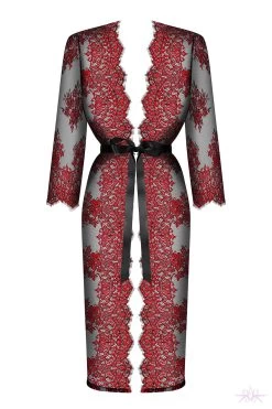 Obsessive Redessia Lace Peignoir -Sexy Lingerie Shop Mayfair StockingsObsessive redessia peignoir packshot 35