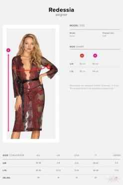 Obsessive Redessia Lace Peignoir -Sexy Lingerie Shop Mayfair StockingsRedessia peignoir 31