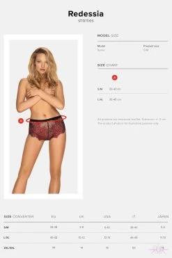 Obsessive Redessia Lace Shorty -Sexy Lingerie Shop Mayfair StockingsRedessia shorties 33