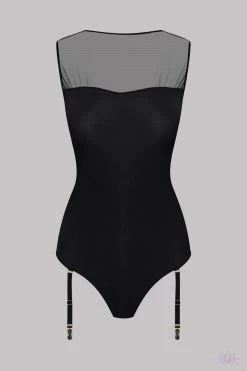 Maison Close Madame Reve Bodysuit With Suspenders -Sexy Lingerie Shop Mayfair StockingsThong Bodysuit Madame Reve Black 608847 2 960x1440 crop center 2x 114