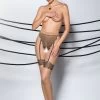 Passion Beige Open Faux Suspender Tight