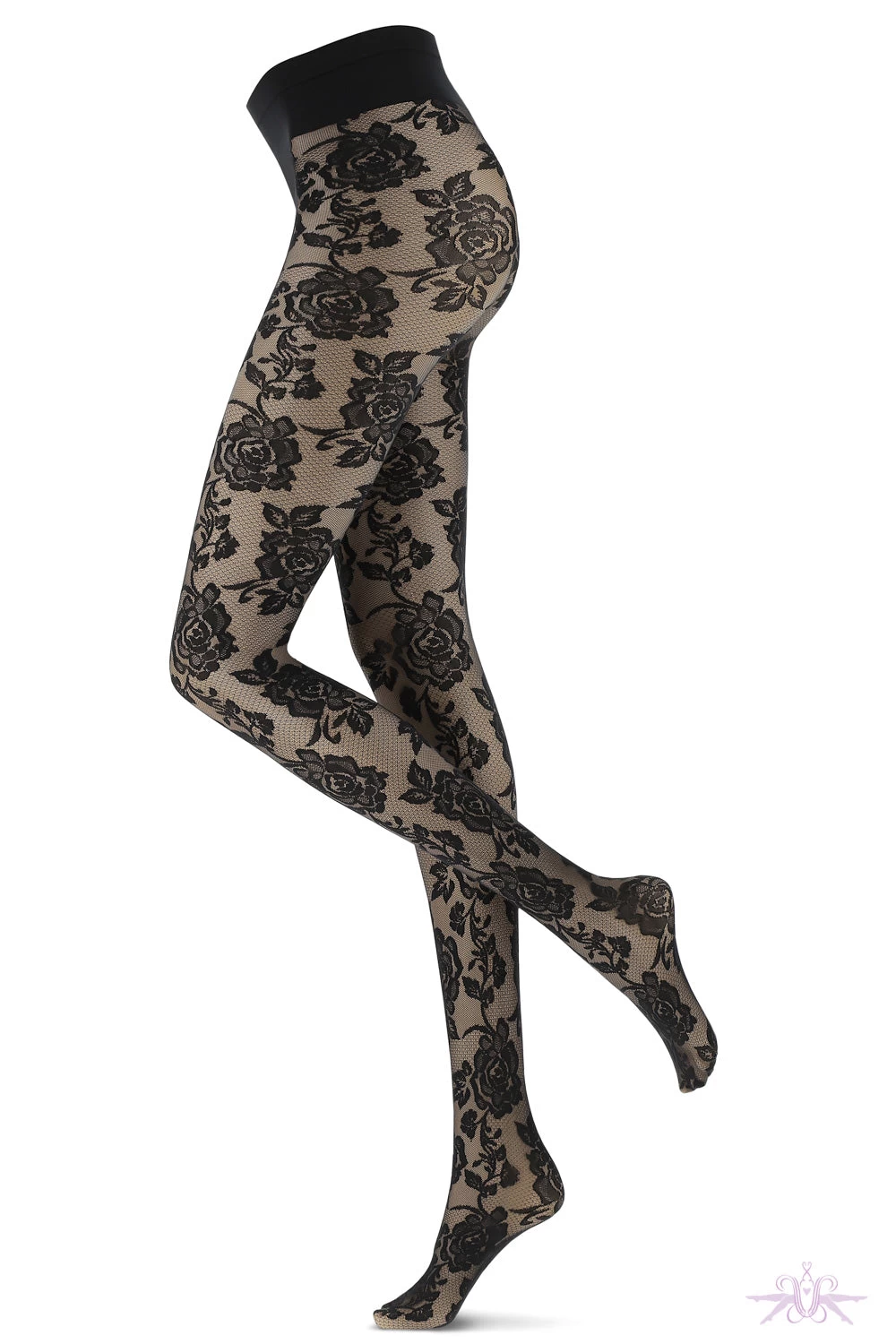 Oroblu Bicolour Lace Tights 4 Oroblu Bicolour Lace Tights - Image 2