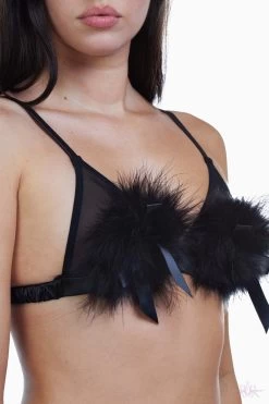 Playful Promises Bettie Page Powder Puff Triangle Bra Black -Sexy Lingerie Shop Mayfair Stockingsbettie page lingerie core bra bettie page powder puff triangle black 15567273263152 1024x1024 4