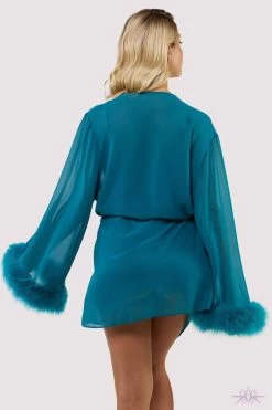 Playful Promises Bettie Page Feather Trim Teal Robe 9 Playful Promises Bettie Page Feather Trim Teal Robe -Sexy Lingerie Shop Mayfair Stockingsbettie page lingerie nightwear teal feather trim robe 30498621784112 2000x 3