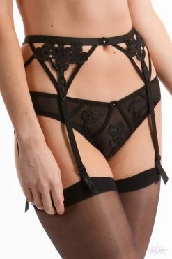 Bluebella Nova Suspender Belt -Sexy Lingerie Shop Mayfair Stockingsnova bra brief and suspender black 31623 31624 34799 ecomm 02 2 24