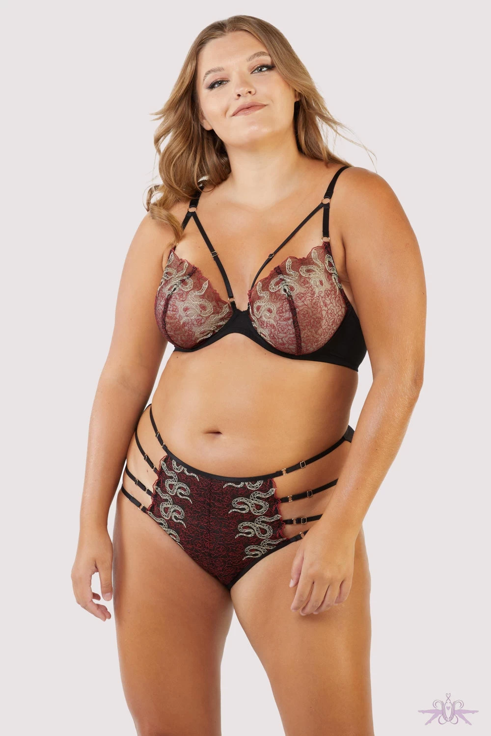 Playful Promises Black And Red Dakota Embroidered Balconette Bra 7 Playful Promises Black And Red Dakota Embroidered Balconette Bra - Image 5