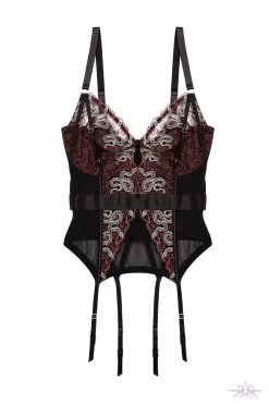 Playful Promises Black And Red Dakota Basque 9 Playful Promises Black And Red Dakota Basque -Sexy Lingerie Shop Mayfair Stockingsplayful promises corsets waspies dakota red snake embroidered basque 30243536601136 2000x 8