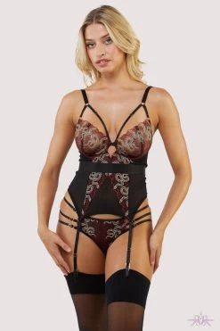 Playful Promises Black And Red Dakota Basque 10 Playful Promises Black And Red Dakota Basque -Sexy Lingerie Shop Mayfair Stockingsplayful promises corsets waspies dakota red snake embroidered basque 30295083843632 2000x 4