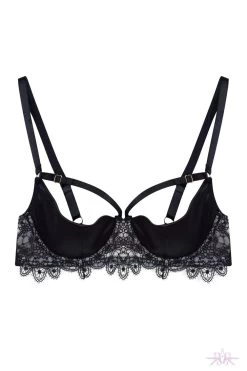 Playful Promises Anaise Quarter Cup Bra -Sexy Lingerie Shop Mayfair Stockingsplayful promises pp3202b playful promises anaise black quarter cup bra 28882822004784 2048x2048 3