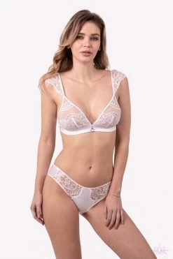 Prelude Marlene White Triangle Bra -Sexy Lingerie Shop Mayfair Stockingsys303 ys303.alb 3yd. yd.alb 3 30