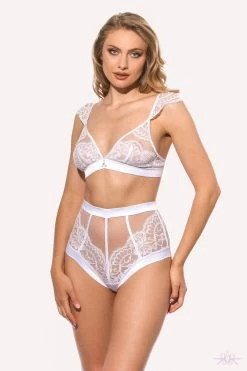 Prelude Marlene White Triangle Bra -Sexy Lingerie Shop Mayfair Stockingsys303 ys303.alb 5yd303 yd303.alb 5 4